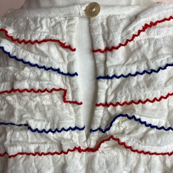 Banjanan Blue and Red Flamenco Top Size Large - Picture 9 of 11